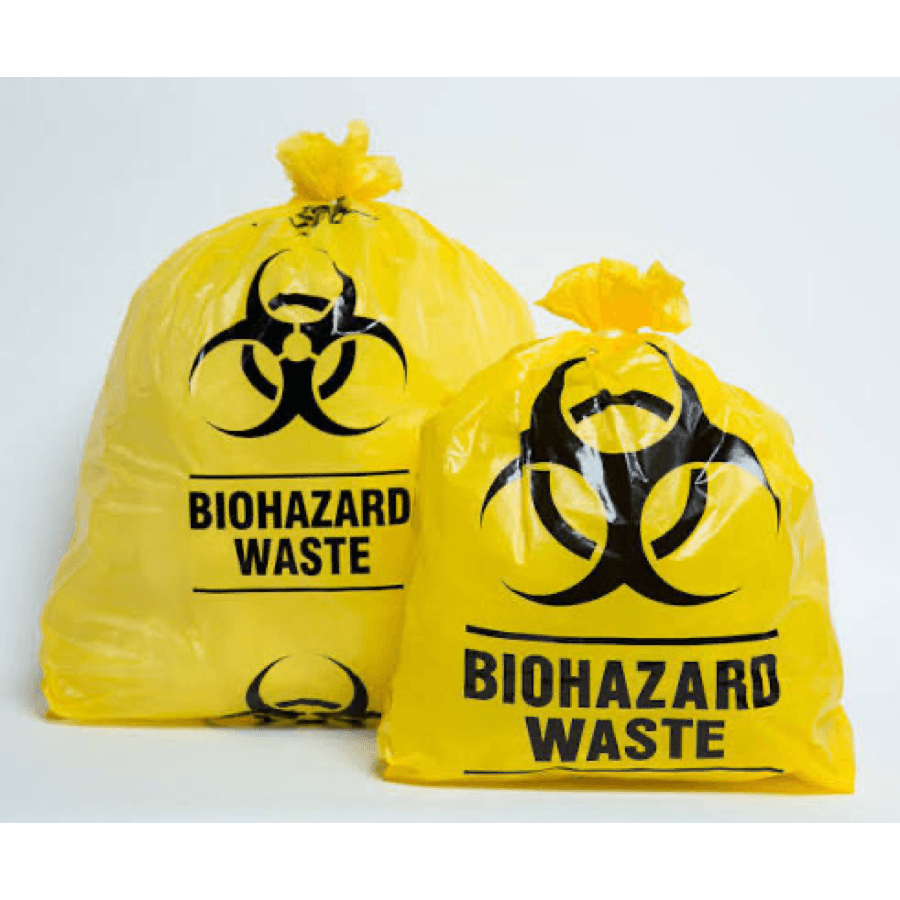 Biohazard waste bags